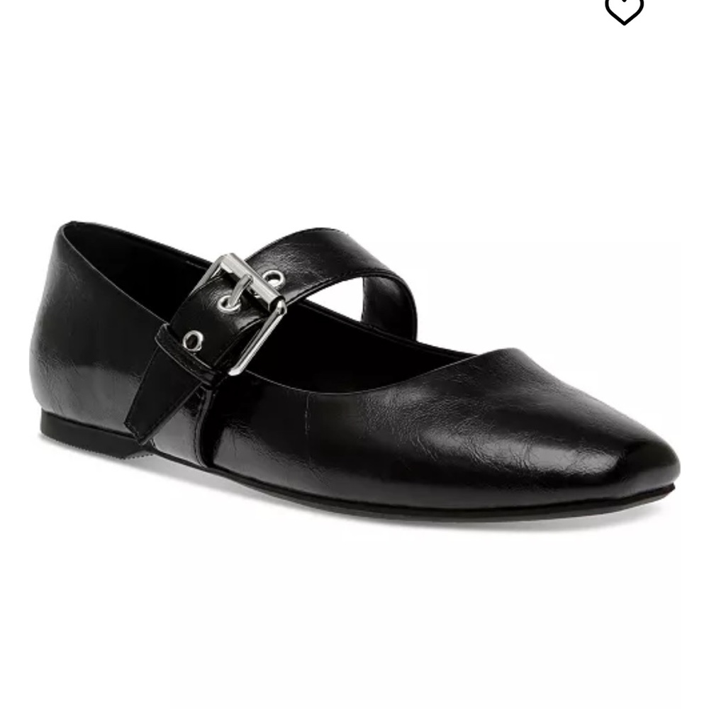 Dolce Vita Black Leather Women's Mary Jane Flats